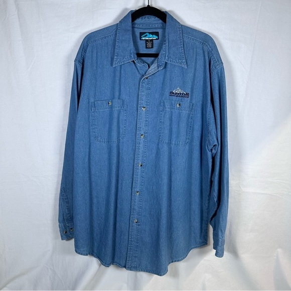 TRI-MOUNTAIN VINTAGE JEAN JACKET SIZE(XL) - Picture 1 of 4